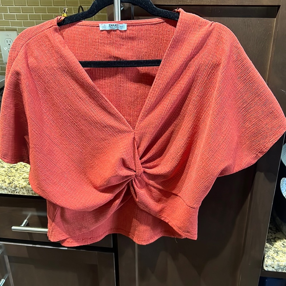 Zara M top. Really flattering and unique top.
